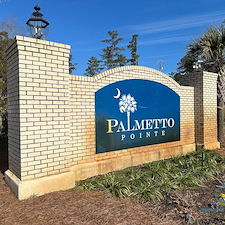 Professional Pressure Washing & Rust Removal for Community Sign in Lexington, SC Image